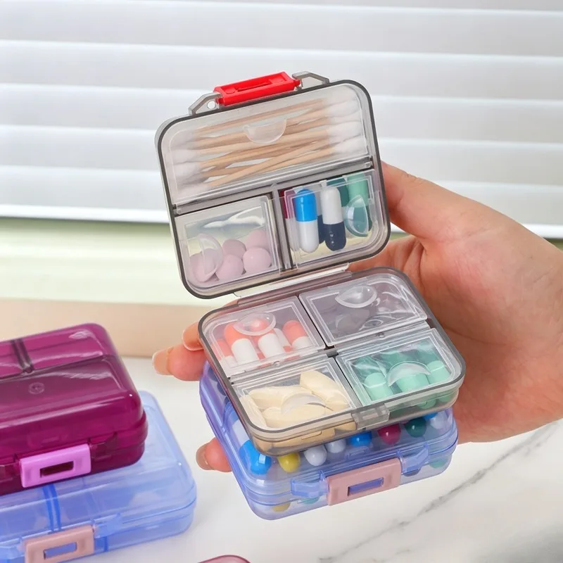Tragbarer Reise-Pillen-Organizer, feuchtigkeitsbeständige Pillenbox, Mini-Medikamenten-Vitamin-Aufbewahrungsbox für Tasche, Handtasche, Outdoor und den täglichen Gebrauch. – Detail 2
