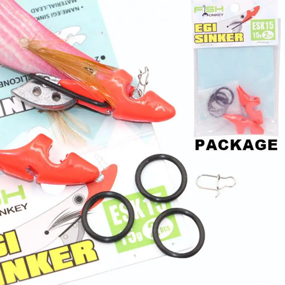 2Pcs 10/15/20/25g Dedicated Jig EGI Sinker Various Specifications Weight Increase Fishing Supplies Squid Jig Sinker For Outdoor