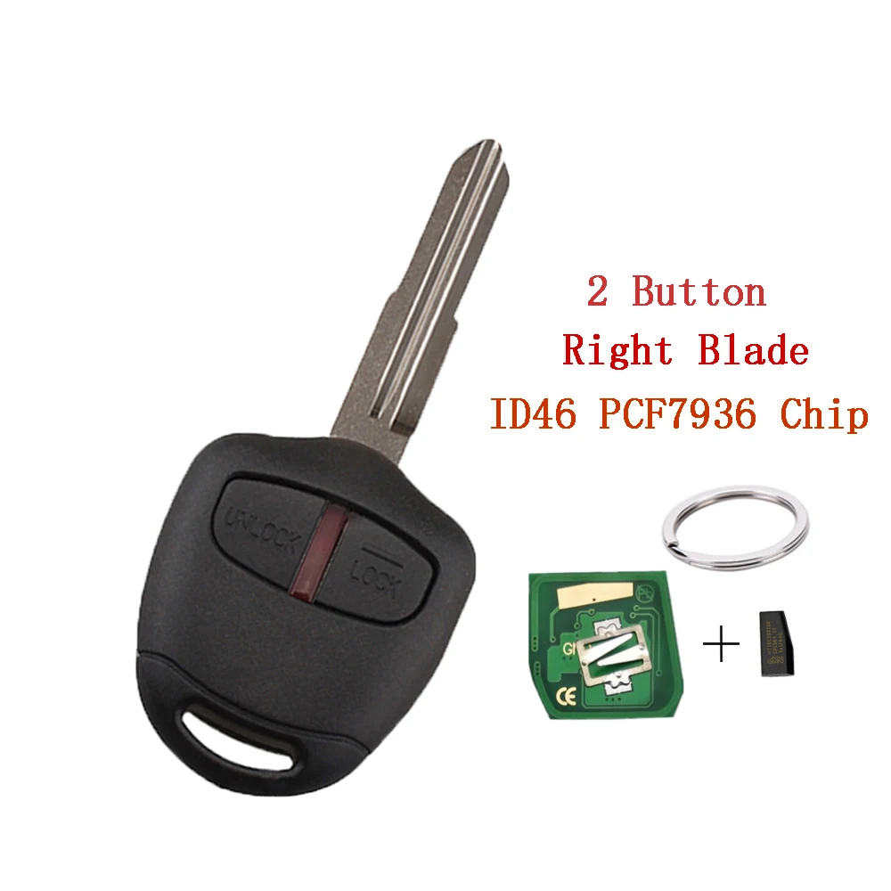 For Mitsubishi Outlander Montero Pajero Triton ASX Lancer MIT8 2005 2006 2007 2008 2009 2010 433Mhz Remote Car Key PCF7936 ID46