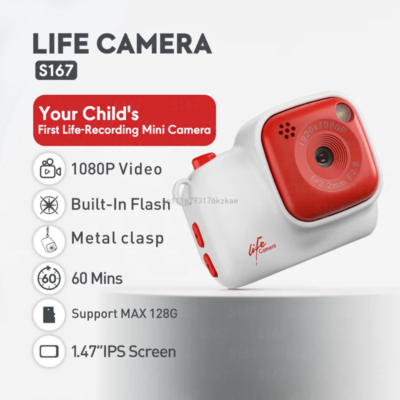 Mini High-Definition Neck-Worn Camera with Image Stabilization Cartoon Design Photo Video Recording Capabilities Portable Camera