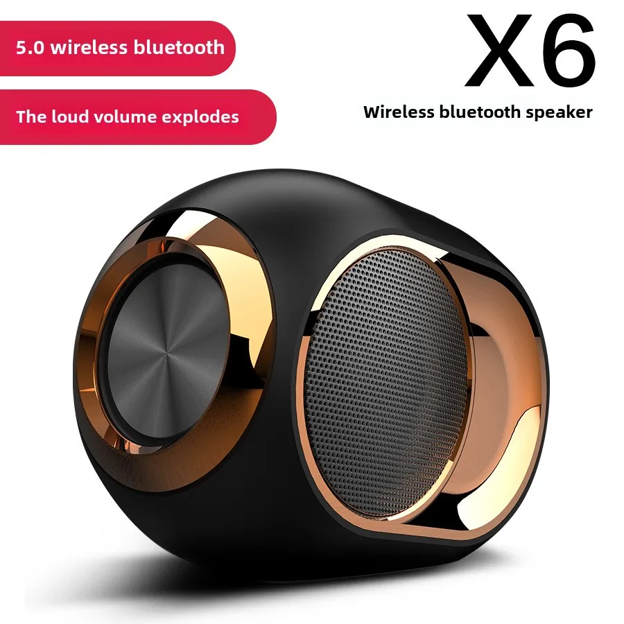 X6 Bluetooth Speaker Wireless TWS Golden Egg Series Subwoofer USB Flash Drive Plug-in Speaker