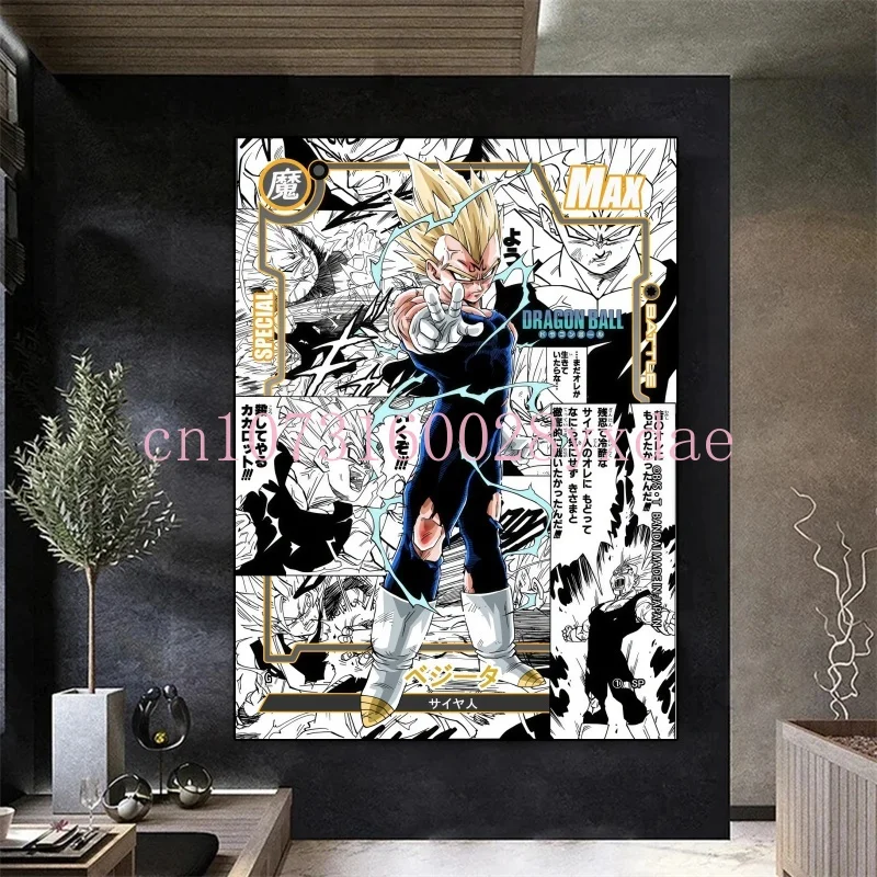 Hohe Qualität Leinwand Malerei Dragon Ball Goku Vegeta Cartoon Bild Poster Drucke Hause Schlafzimmer Wand Bild Dekorative Geschenk – Detail 8