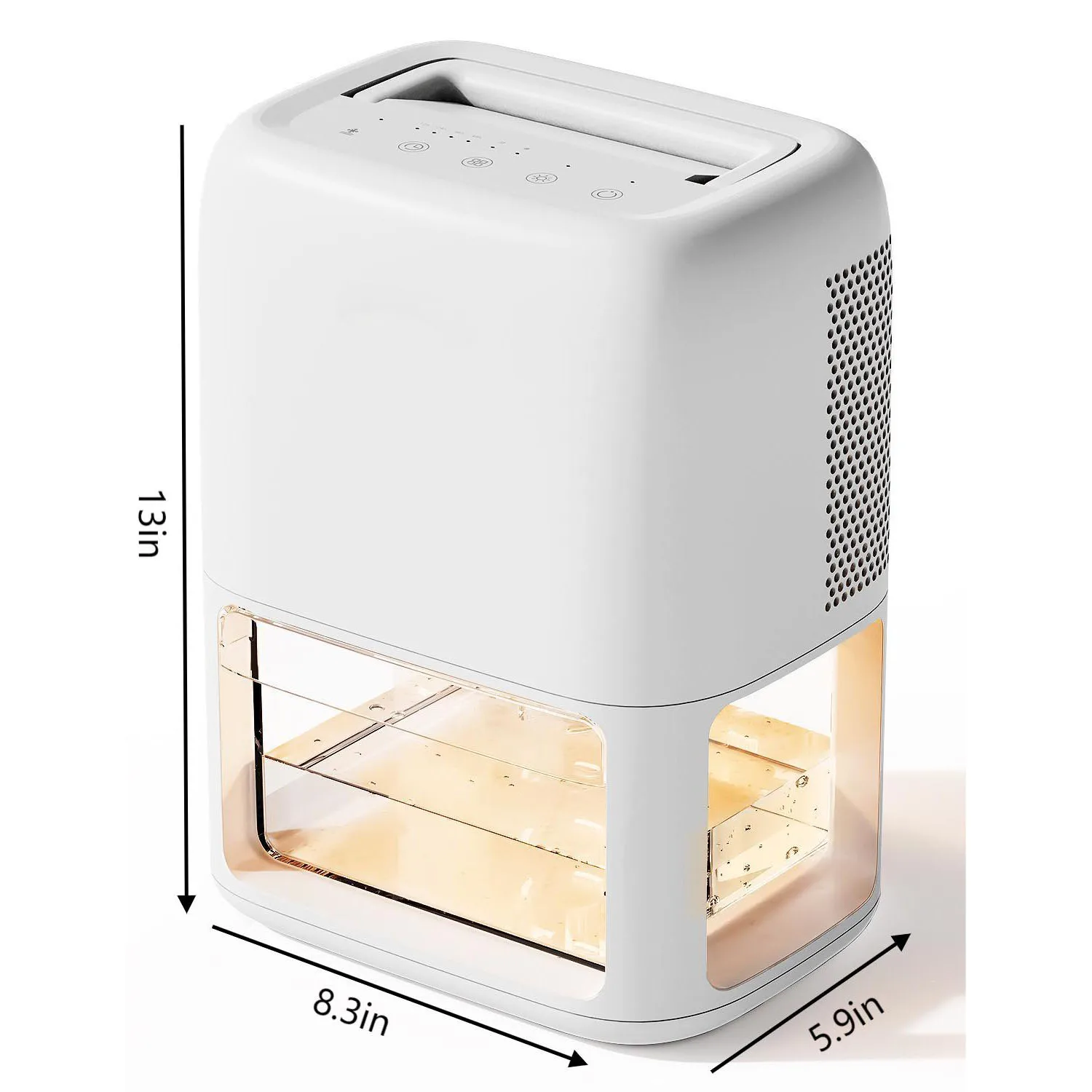 60 Unzen Luftentfeuchter für Zuhause, leiser Dual-Halbleiter-Luftentfeuchter mit Timer, Schlafmodus, automatische Abschaltung, 7 Farben, leicht, tragbar, Badezimmer