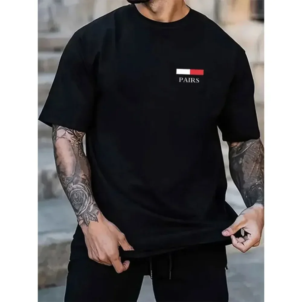 2024 Summer Men T-Shirt Cotton Loose and Comfortable Tee Crocodile Pattern Print T-Shirt Streetwear Oversize Women Men Clothing