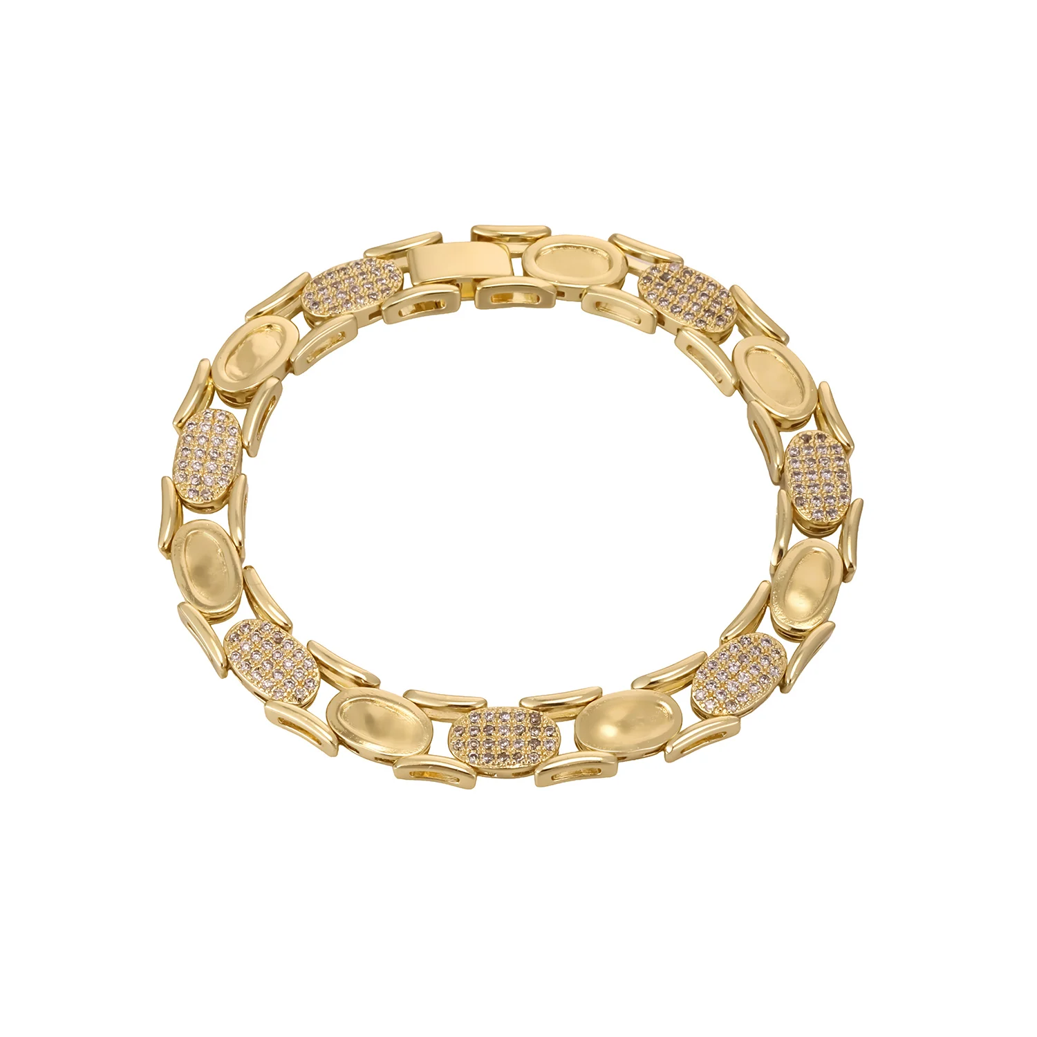 Nidin Neuerscheinung Iced Out Strass Cuban Link Armbänder Hip Hop Bling Kristall Handgelenkschmuck für Frauen Männer Tägliche Party Geschenke – Detail 10
