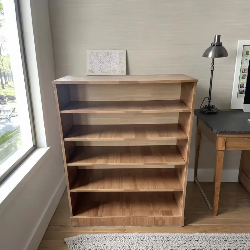 Modern Elegant Brown Bookcase Living Room Furniture with Panel Style for Home Office or Apartment for Hotels