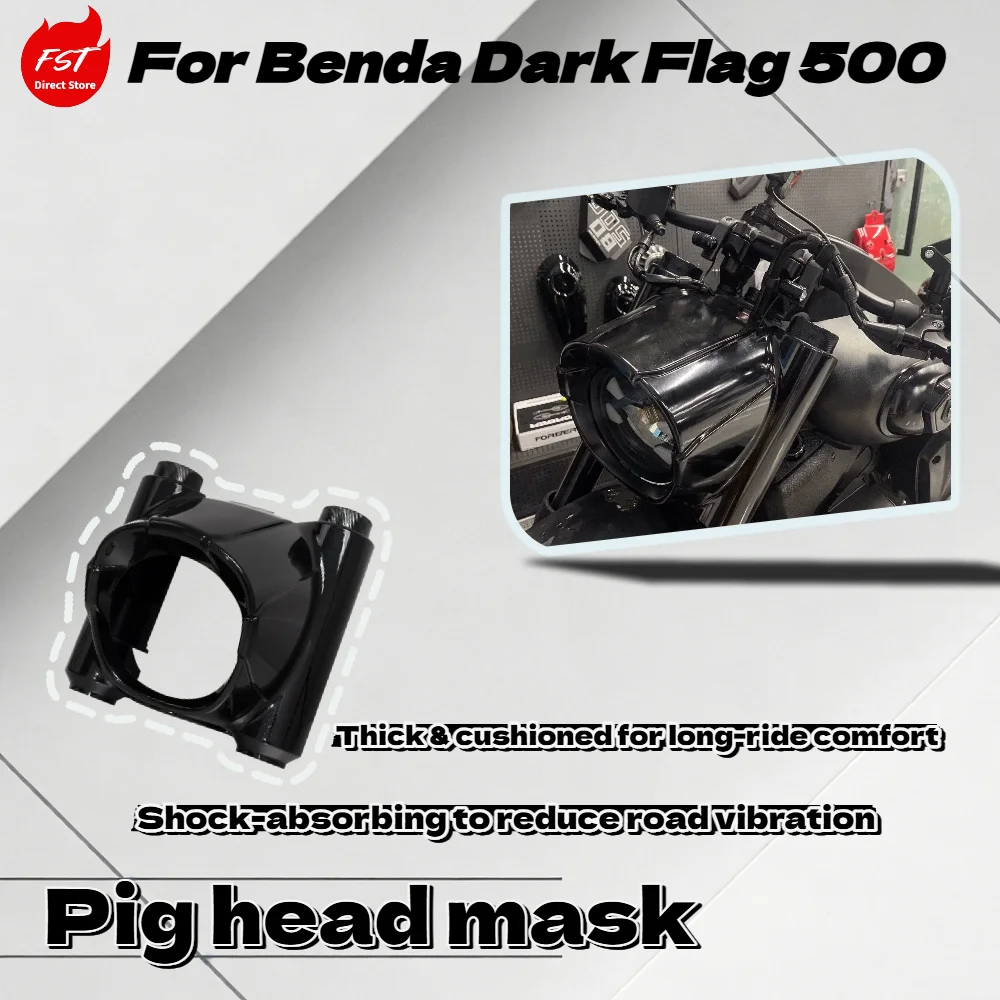 

For Benda BlackFlag500 Original Vehicle Mold Front Headlight Housing Black Head Fairing Decorative Parts