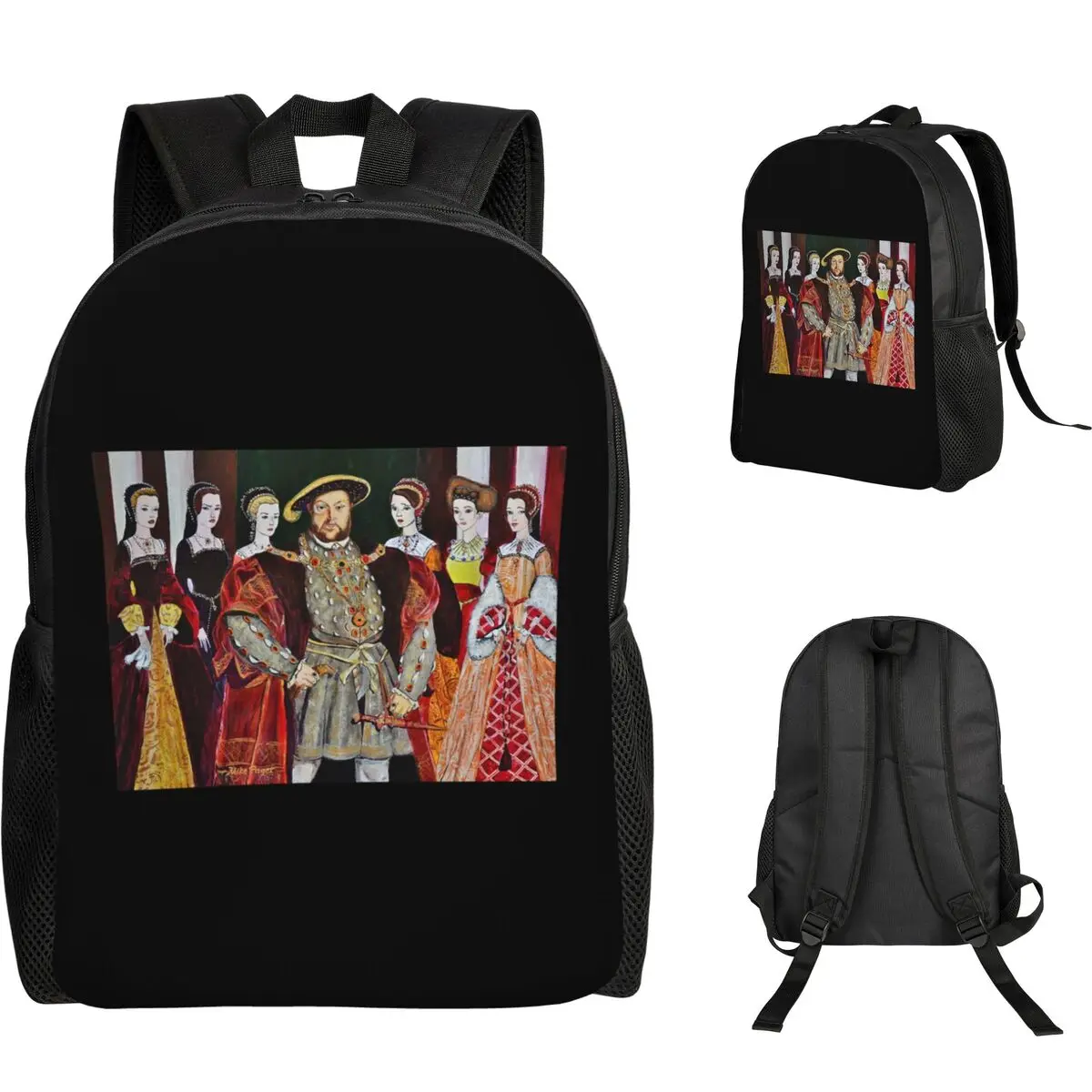 

King Henry 8th And His Six Wives Backpack Student Boys Girls BookBag School Bag Laptop Shoulder Bags
