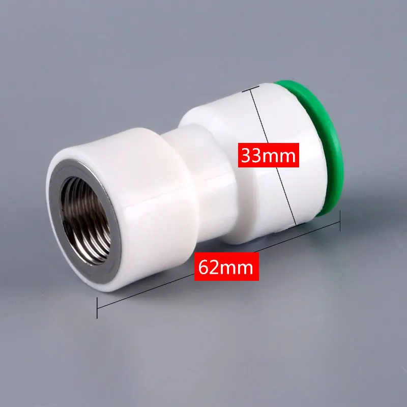 Ppr pipe quick connector straight insert 20MM internal thread to 20MM quick insert straight water pipe fittings