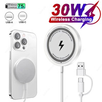 Magnetic Phone Wireless Charger Pad Desktop PD/USB Port Chargers For Magsafe iPhone 16 15 14 13 12 Pro Max Airpods Fast Charging
