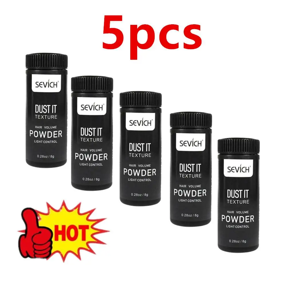 5xsevich polvo texturizador para el cabello, polvo esponjoso que aumenta el volumen del cabello al instante, polvo esponjoso de larga duración para el peinado del cabello