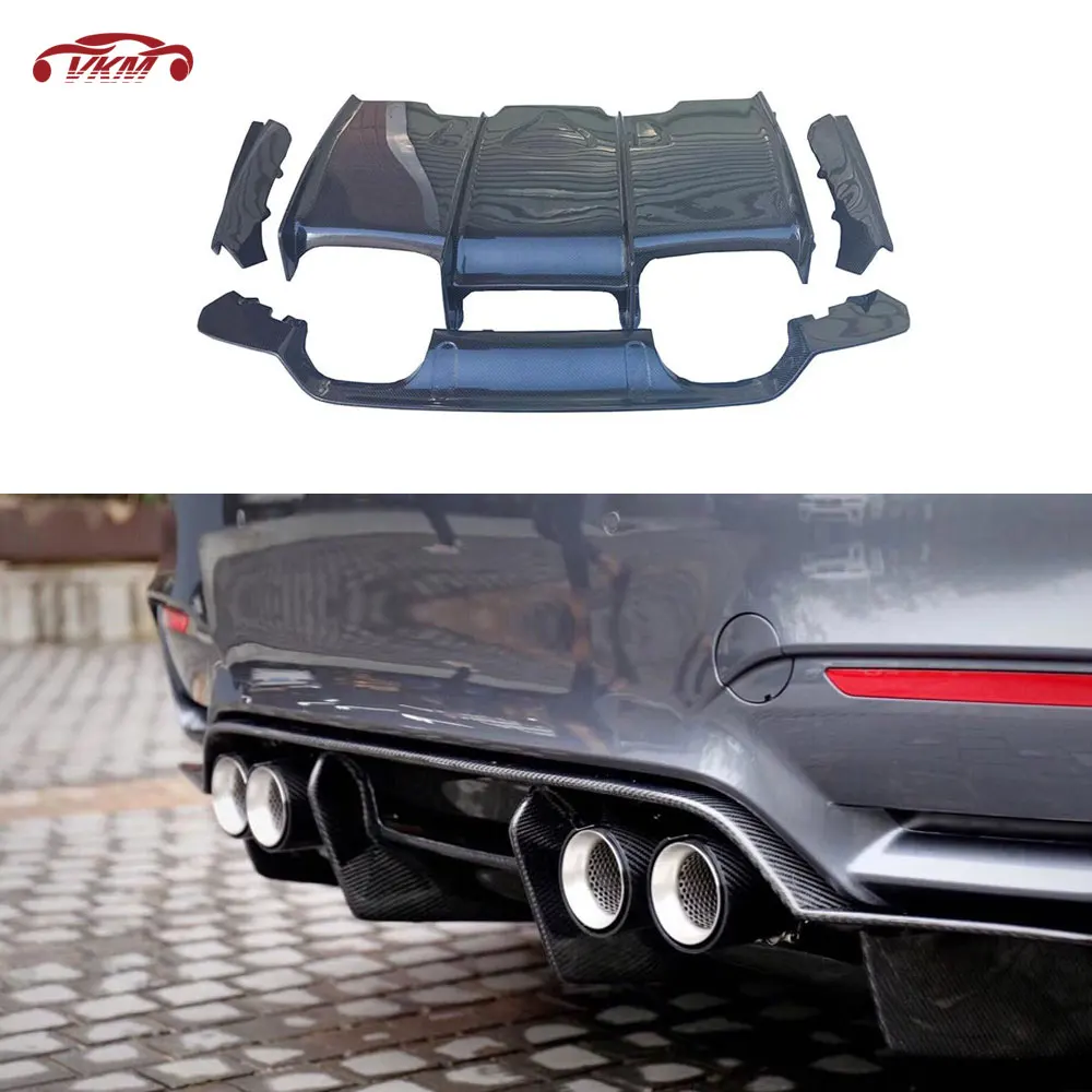 Carbon Fiber Rear Bumper Lip Diffuser Splitters Spoiler Chin Guard For BMW F80 M3 F82 F83 M4 2014-2018 P Style Body kits Parts