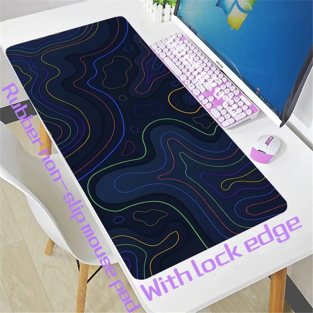 

1Pcs Gaming Mouse Pad Large Keyboard Pad 900x400mm Topographic Mouse Pad Black and White Mouse Pad for Keyboard with Anti-Sl