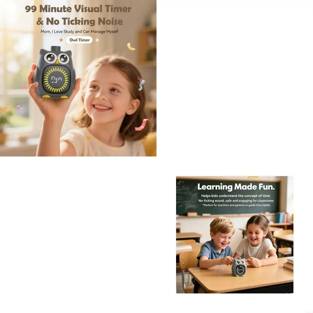 L43A Kids Desk Study Timer with Display Screen Homework Help for Daily Routine Use