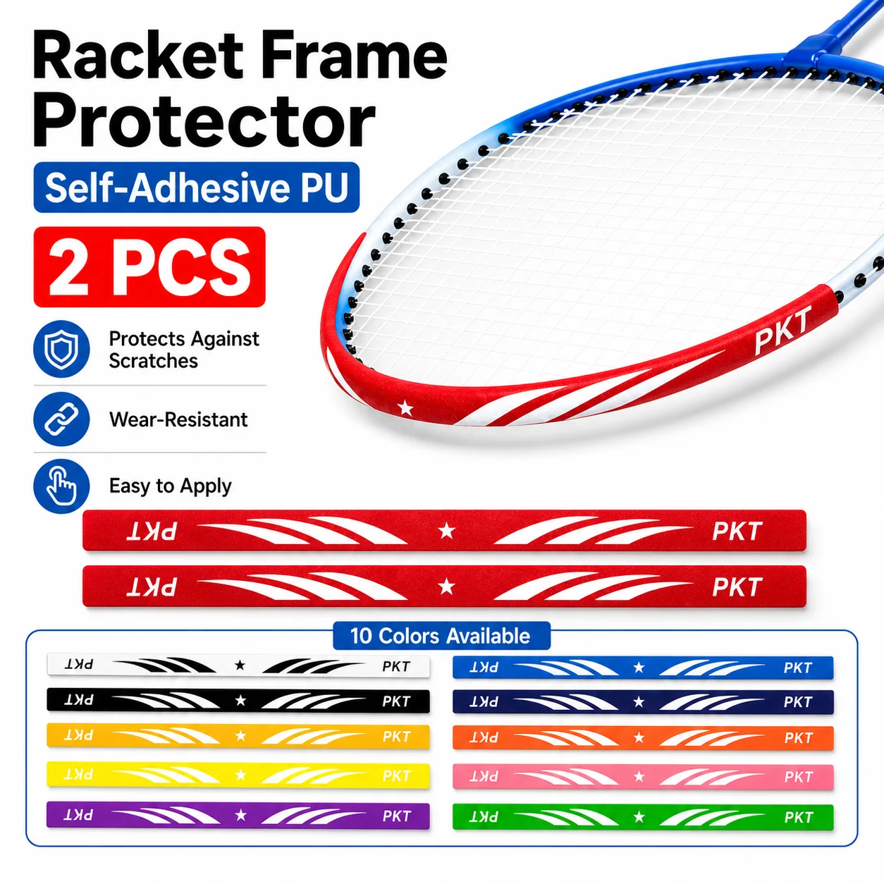 Badminton Background - 2 Piezas de Cinta Protectora para