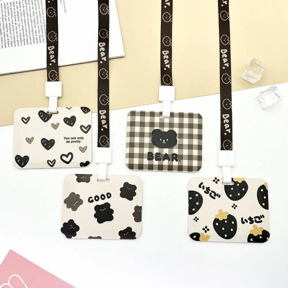 

ID Card Cover Key Chains Bus Card Holders Card Storage Cover Cartoon Card Case Card Access Control Love Heart Card Holders