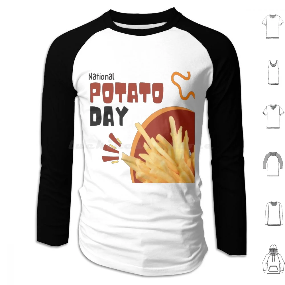 National Potato Chip Day Hoodie cotton Long Sleeve Potato National Potato Chip Day Potato Chip Day Potato Lover National