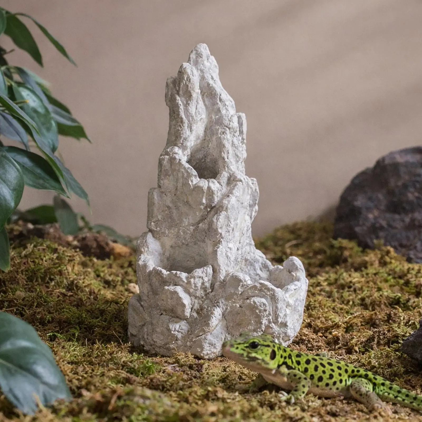 

Искусственный камень-укрытие для рептилий, цементный декор, модель-укрытие для террариумов, украшение для вольеров с рептилиями