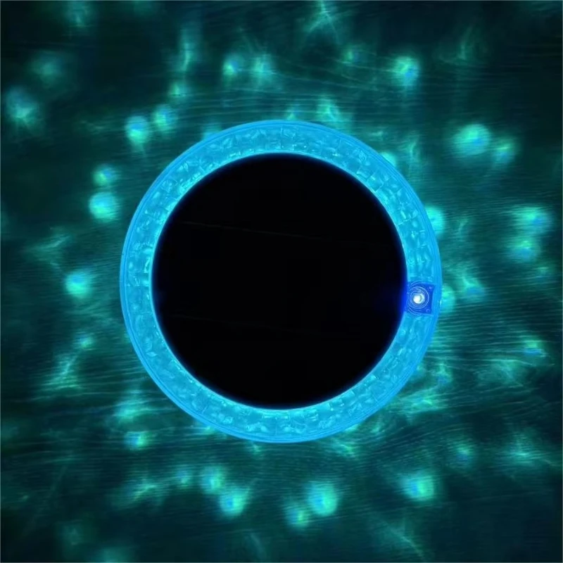 Solar Pool Purifier  With Dynamic Water Ripple LED Lights Easy Operation Design for Above Ground Pool Use