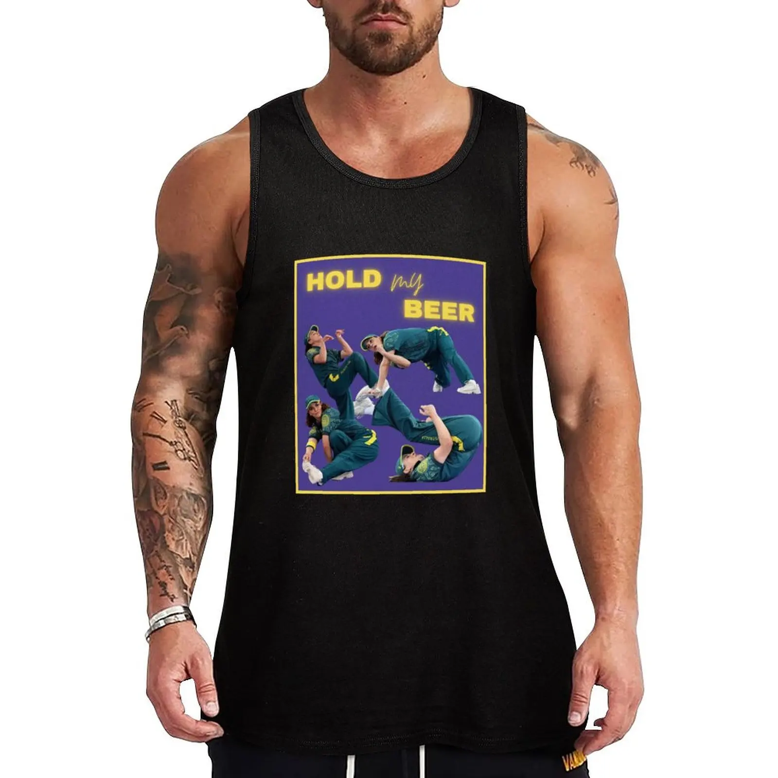 

HOLD MY BEER Tank Top Men's tops Men's sports t-shirt singlet for men Sports clothing