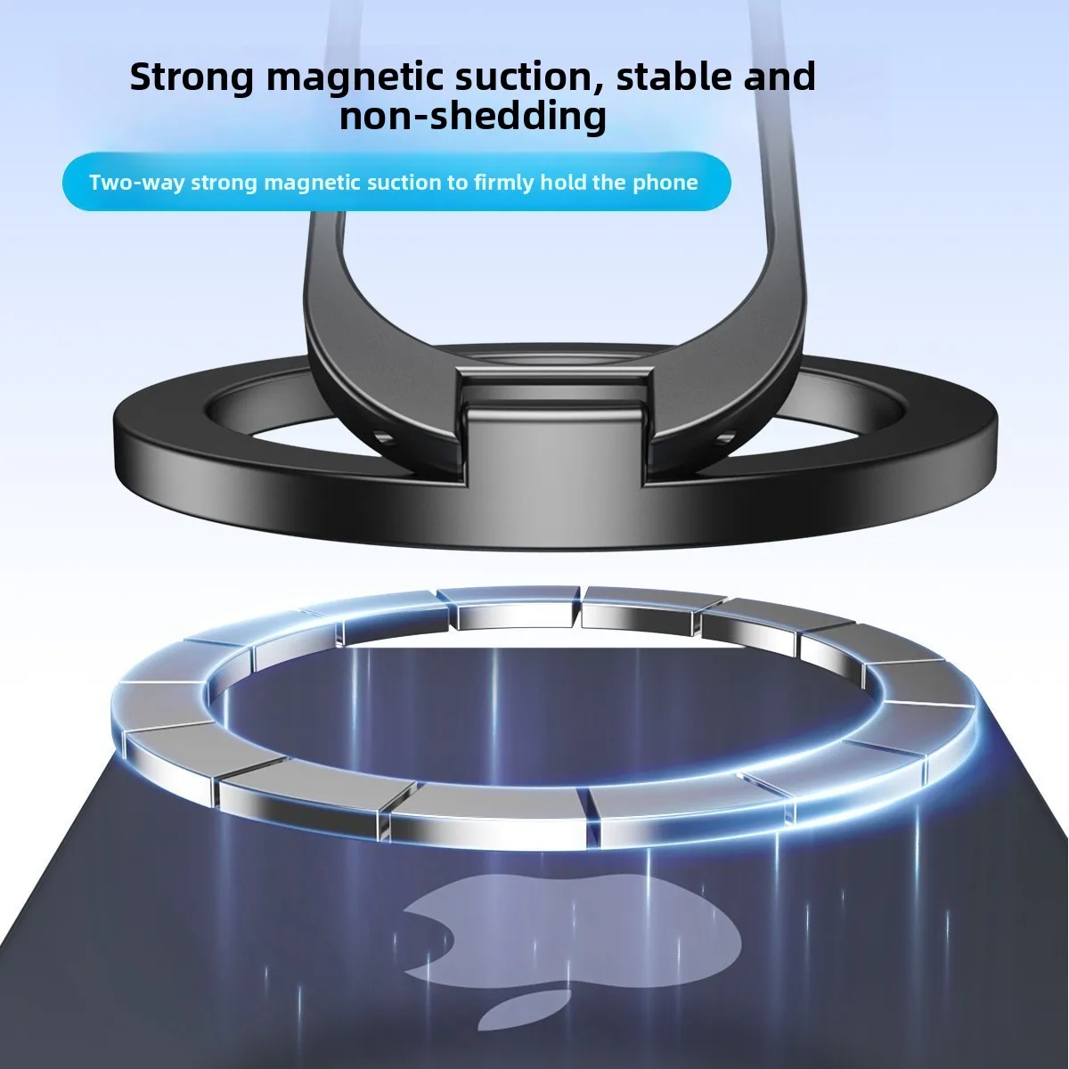 Picture 4: MagSafe Magnetic Phone Stand Double Sided Car/Fitness/Desktop Mount 360° Rotating Metal Base for iPhone 16/15/14/13