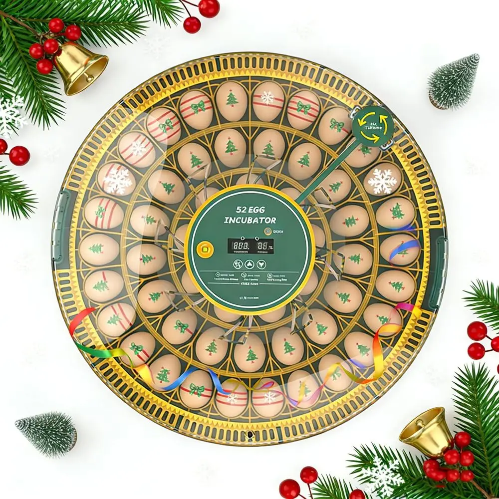 

52-инкубатор для инкубации яиц с автоматическим поворотом, контролем температуры и влажности, встроенным свечиком, инкубатором для яиц большой емкости