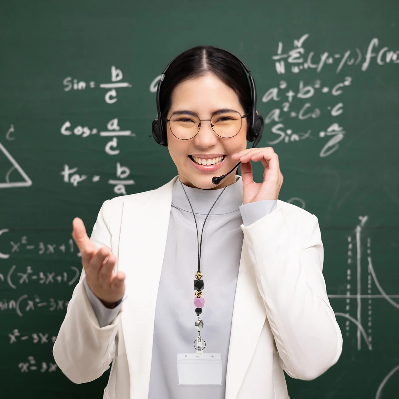 1 مجموعة معرف شارة حامل الحبل مع بطاقة كم للعمل مدرسة مستشفى مكتب الممرضات الأطباء اسم العلامة بكرة شارة