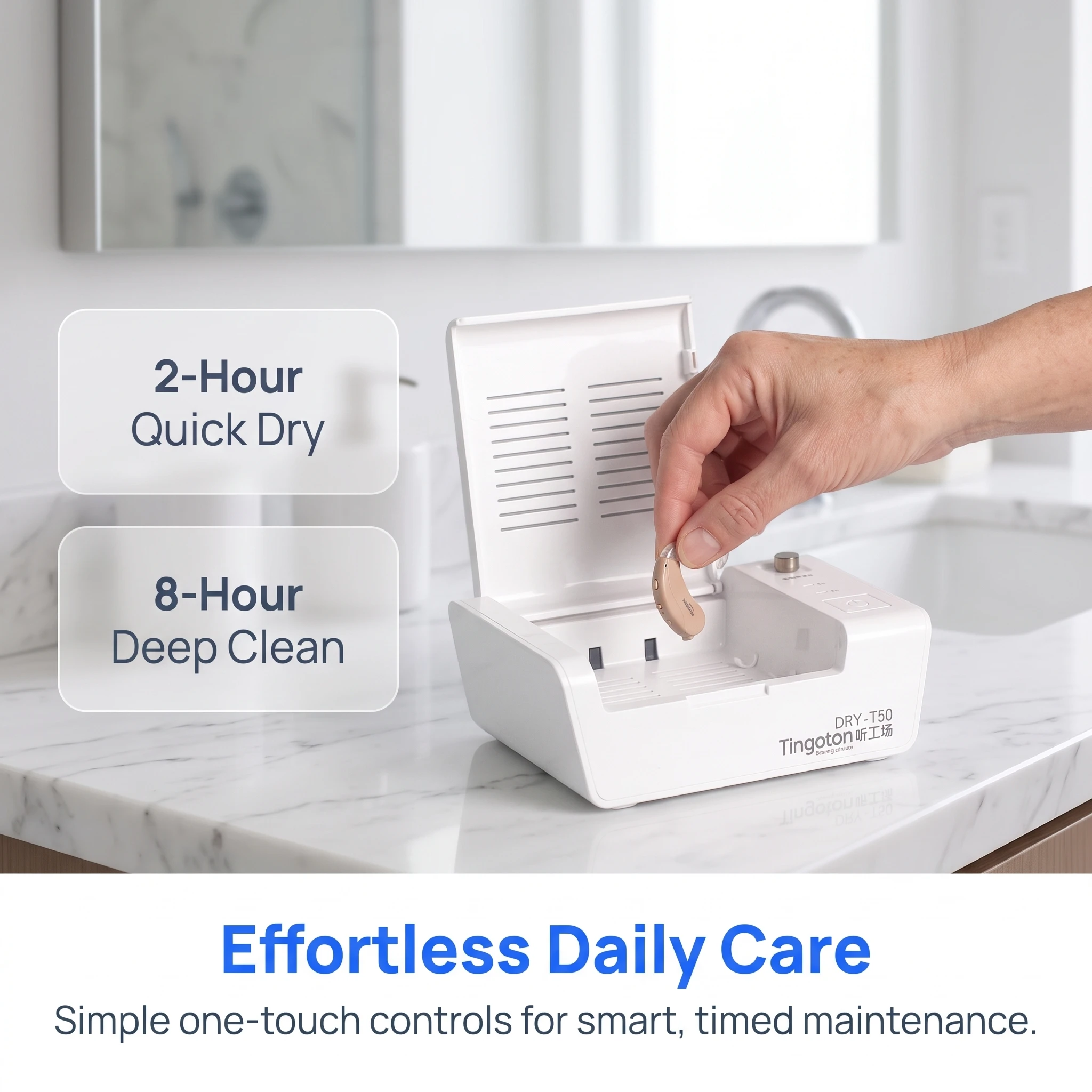 2026Electronic USB Hearing Aid Dryer 2/8 Hour Timer Drying Case Box Electronic Dehumidifier Drybox Hearing Aid Care Accessory - view 3