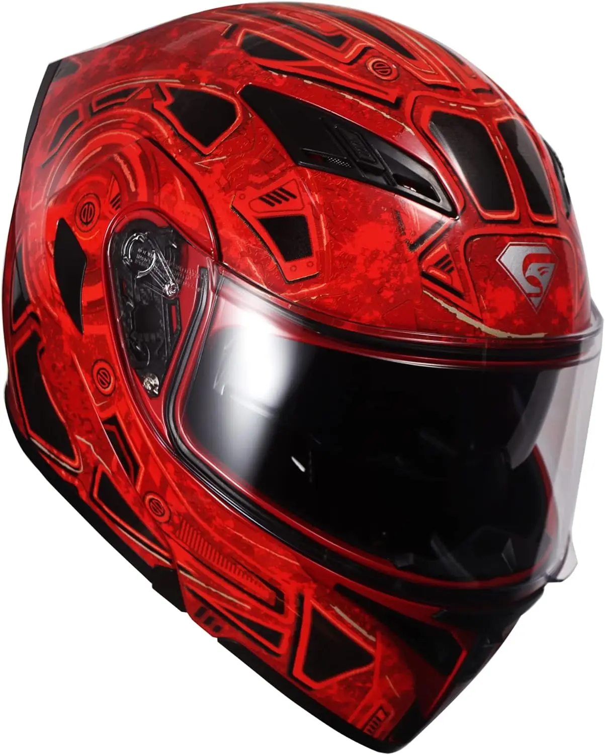 

Motorcycle Dual Visor Flip up Modular Full Face Helmet with DOT Certification of Impressionism