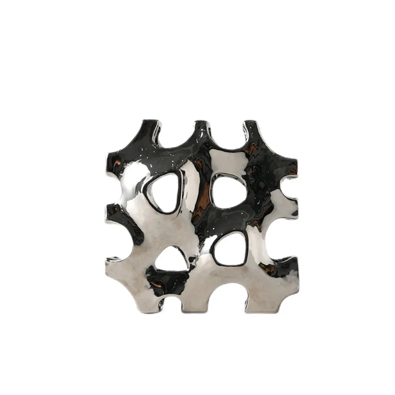 

Ceramic vase ornament, children's room soft gold-plated sculpture entrance TV cabinet decoration