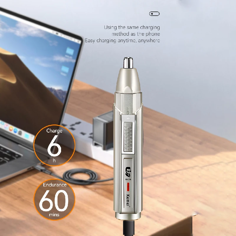 Origina Kemei all in one Rechargeable Ear Nose Hair Trimmer For Men&Women Electric Eyebrow Beard Trimer Neckline Face Grooming