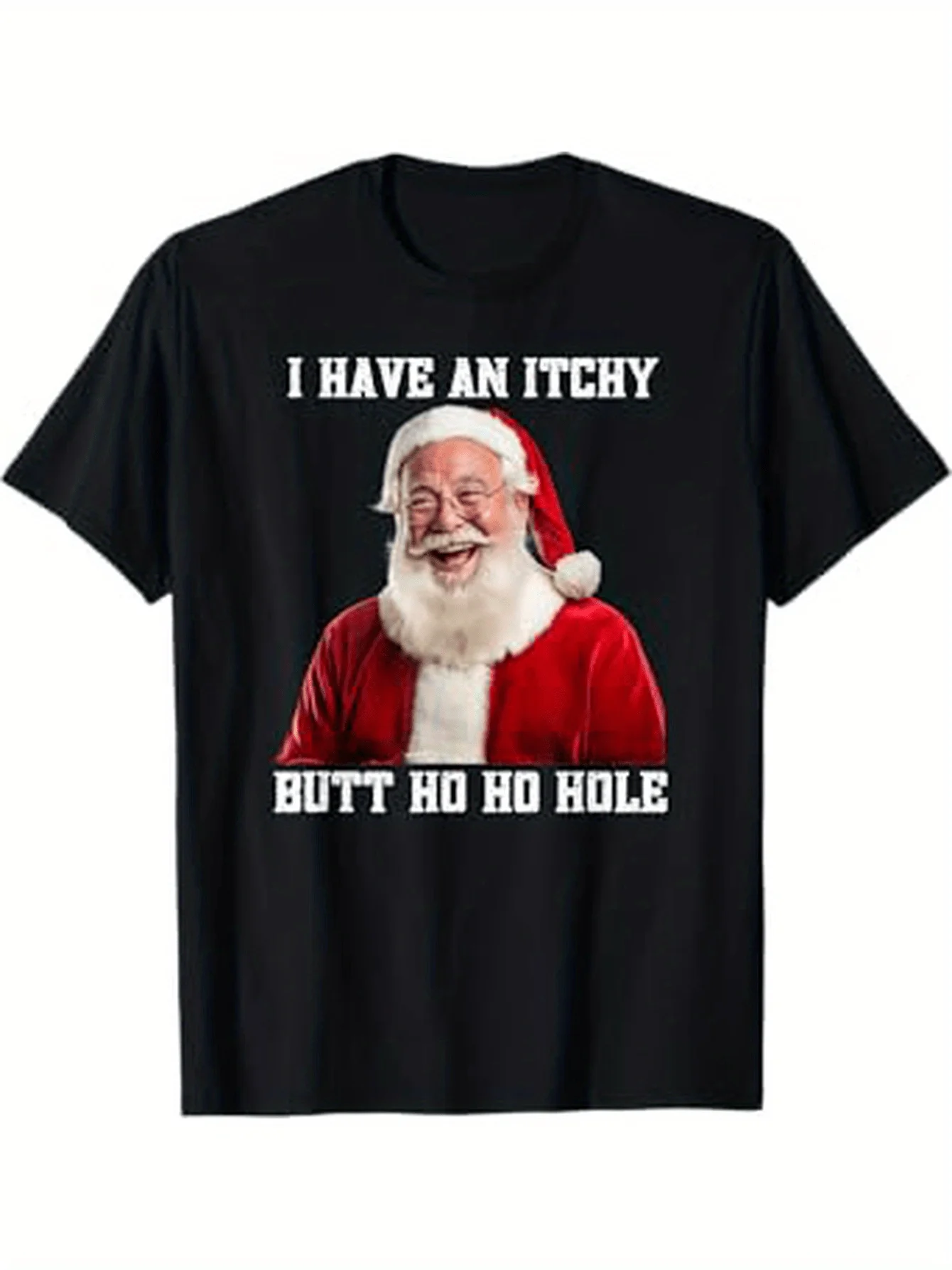 

Adult Santa Joke Cotton Blend Christmas Humor T-Shirt
