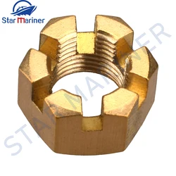 90171-16011 Copper Castle Nut For Yamaha Outboard Motor Propeller 40HP-90HP Seapro,HDX,Parsun,Hidea 40HP-85HP Boat Engine Parts