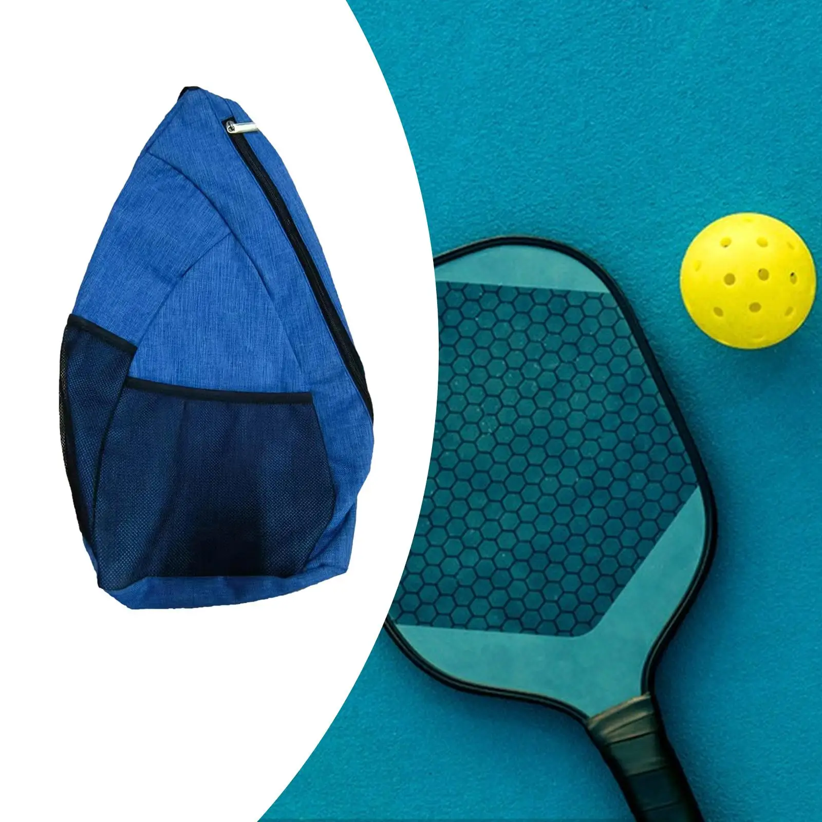 Versatile Pickleball Shoulder Bag Portable Oxford Cloth Pickleballs Accessories Case Bag for Court Travel and Storage