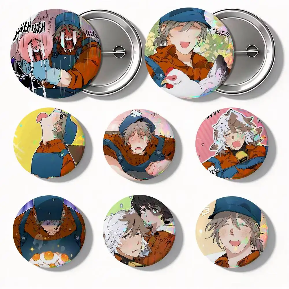Manhwa Mr As Farm Glass Pin   Horror Enamel Pins Creative Brooch Bag Clothes Decorative Accessories Jewelry Badge XMAS Gifts