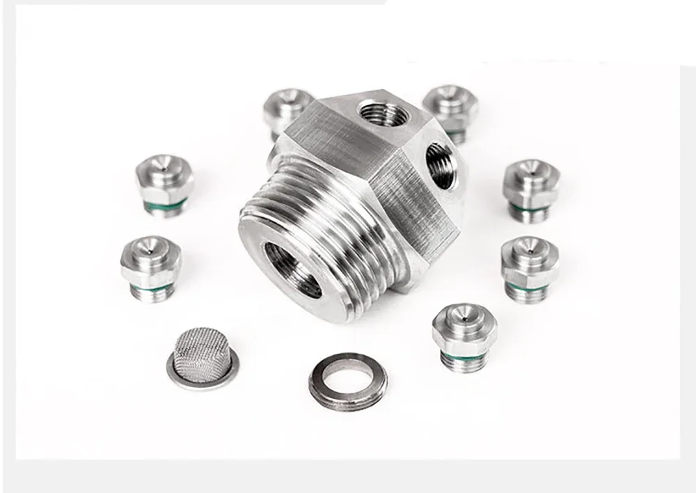 Medium High Pressure Multiple Superfine Water Mist Nozzle 7 Tips Fog Jet Spray Nozzle for Fire Protection System