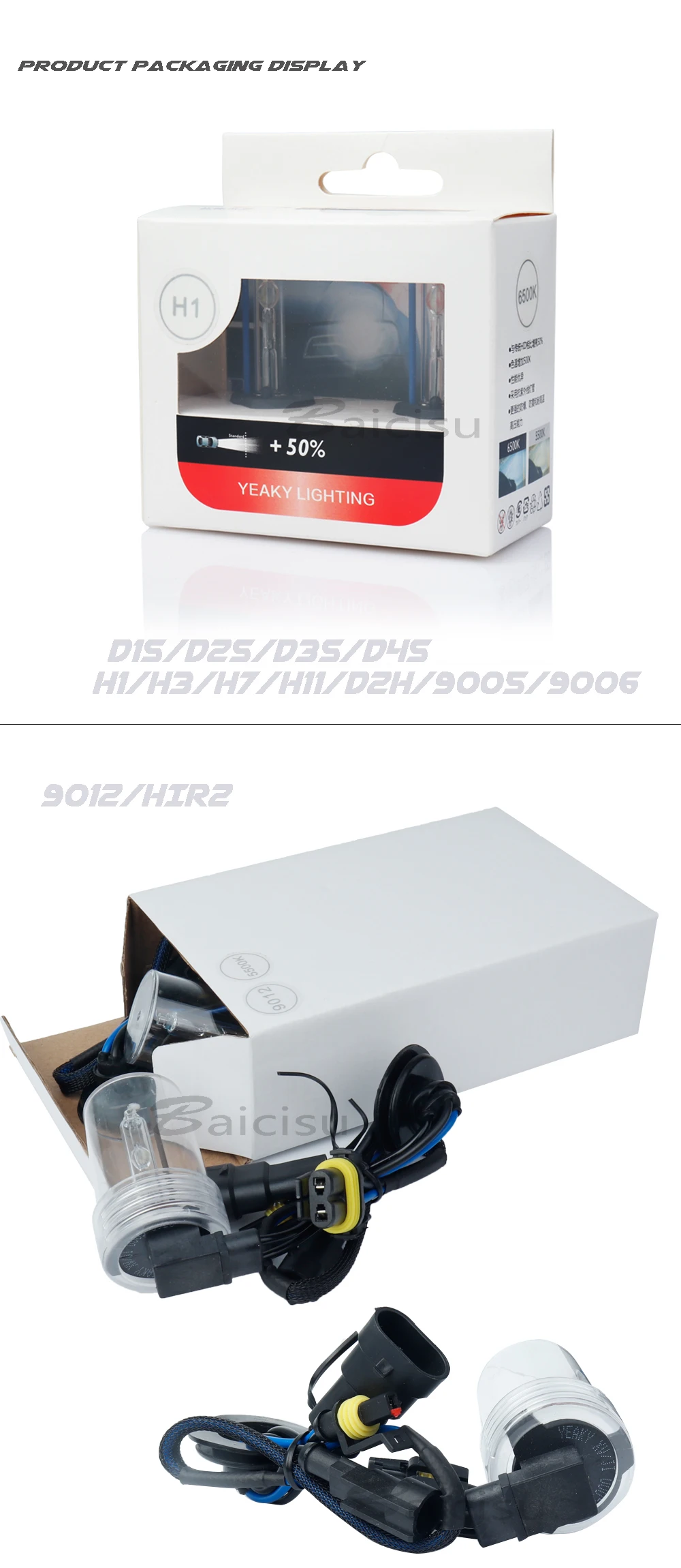 Yeaky Original Xenon Bulb Lamp H1 H3 H7 H11 H9 9005 9006 9012 HID Light D1S D2S D3S D4S D2H Auto Lamp Car HID Headlight Bulbs