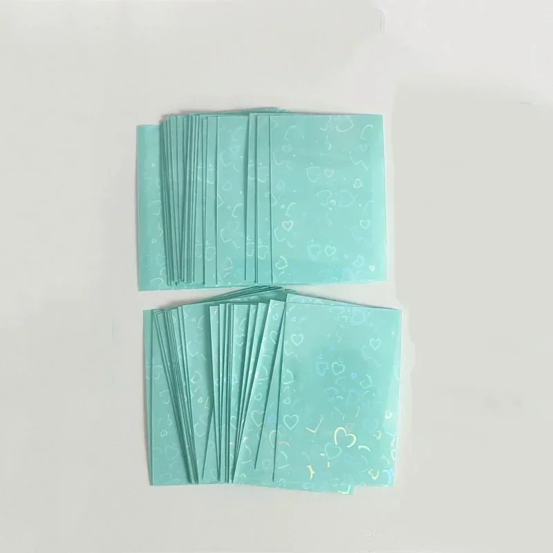 50pcs Set 3 Inch Heart Shaped Bling Photocard Holder Case Protective Films Display Stand Organizer Storage Bag for Photo Cards