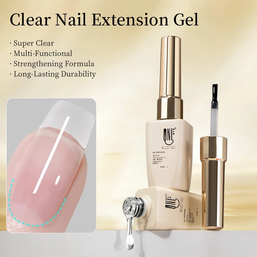 

QINGNEGLIANG 12g Nail Extension Gel Super Clear Multi-Functional Builder UV LED Soak Off Strengthening Long Lasting Manicure