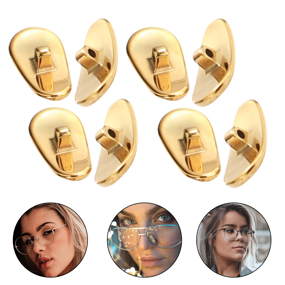 

10Pcs Anti-Slip Nose Pads Ceramic Eyeglass Replacement Parts Comfortable Universal Nose Cushions for Glasses Glasses Pad