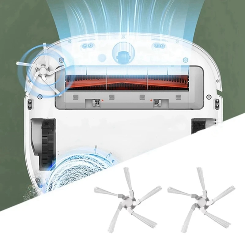 Cepillo lateral para Xiaomi Dreame W10 STYTJ06ZHM, piezas de repuesto para aspiradora de 5 esquinas, 8 unidades