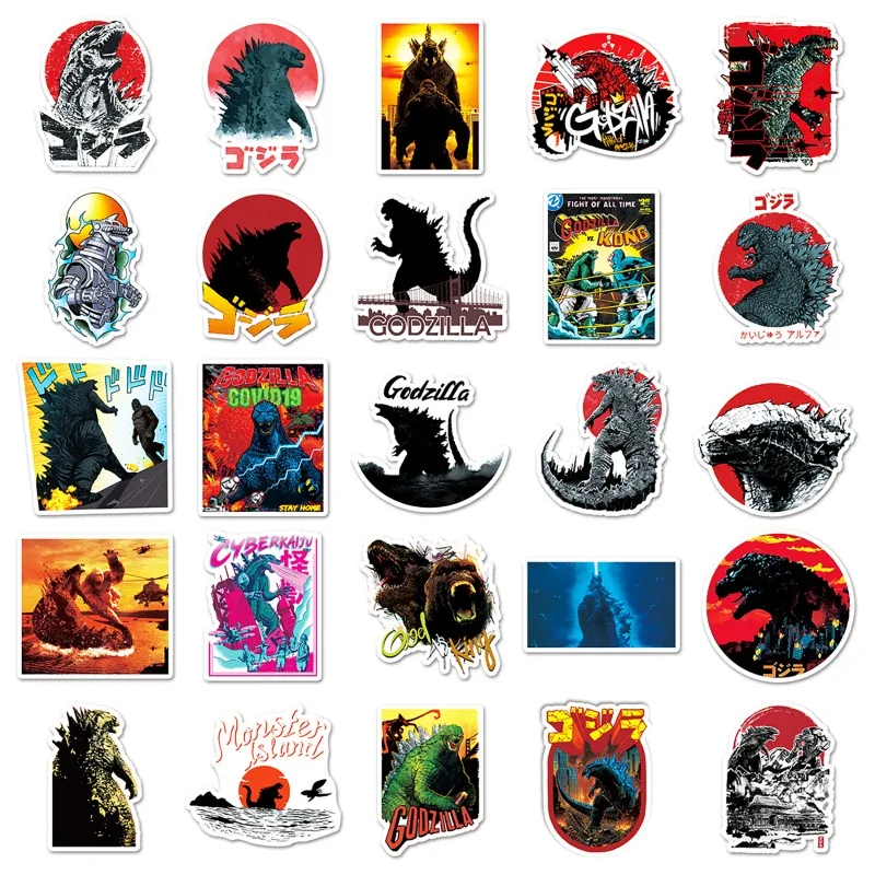 50pcs/set Movie Godzilla Personalized Fashion Handbag Laptop Skateboard Car Decoration Sticker Holiday Gift view 5