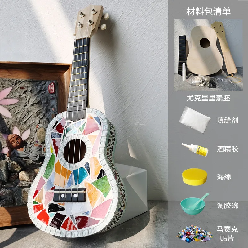 

Mosaic Ukulele DIY Assembly Kit Four String Guitar Educational Handmade