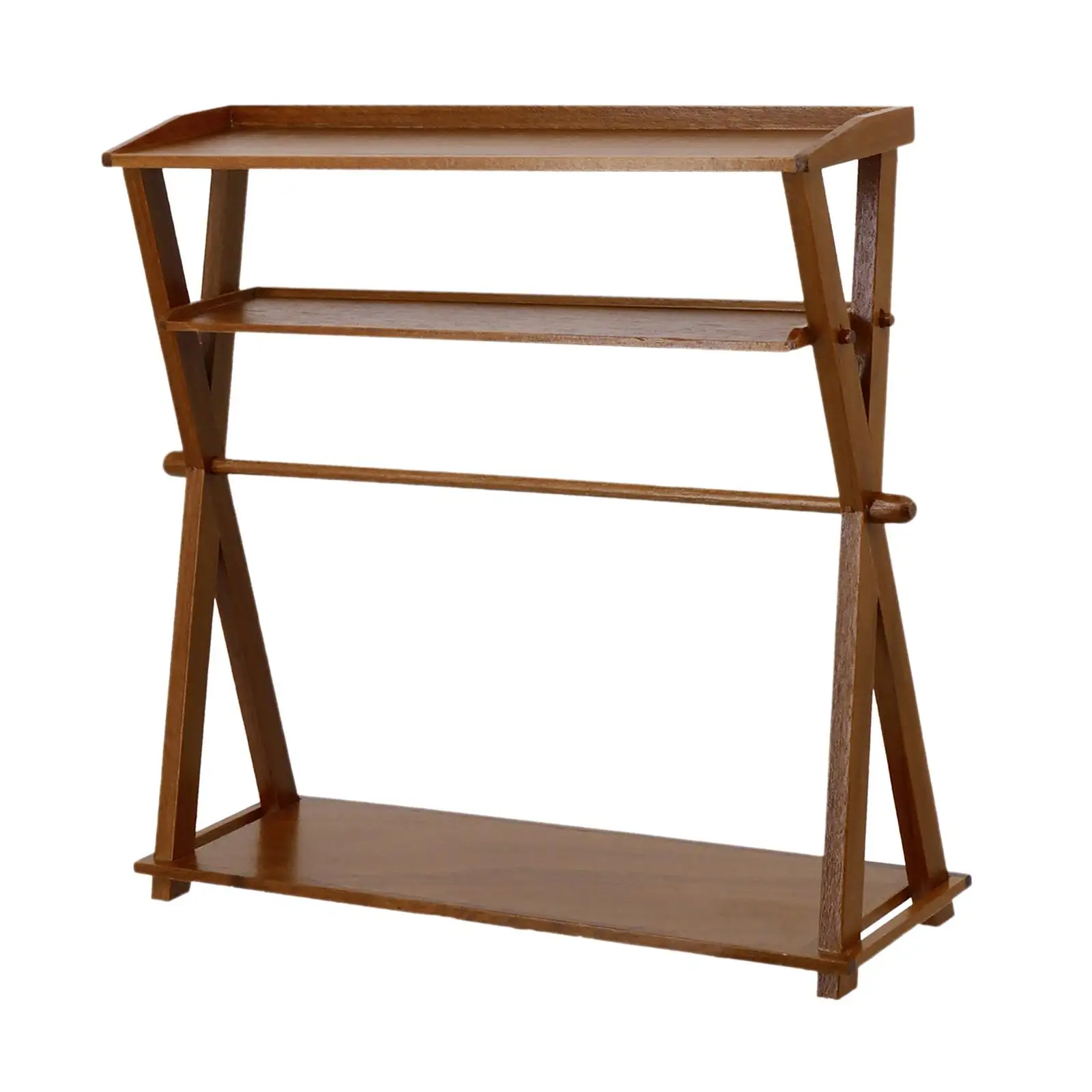 

Wooden Doll House Shelf Decoration Gifts Collectibles Multipurpose 1:6 Mini