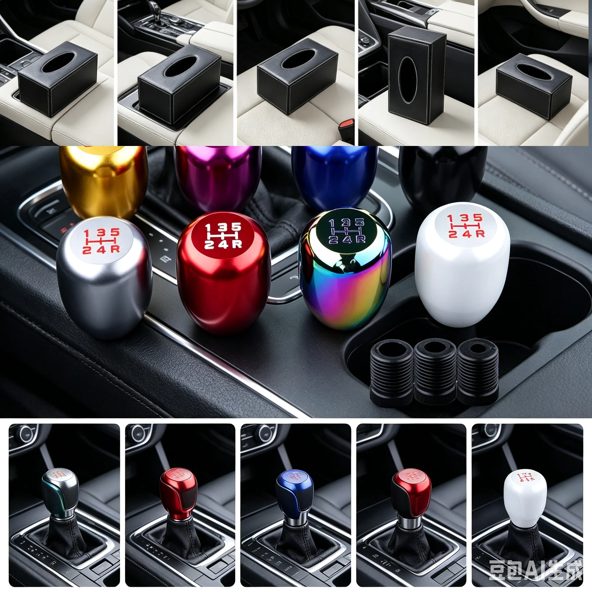 5 6 Speed Car Aluminum Manual Shifter Lever Gear Shift Knob AT MT Round Shape Knobs Fit For Honda Toyota Nissan Mitsubishi Ford