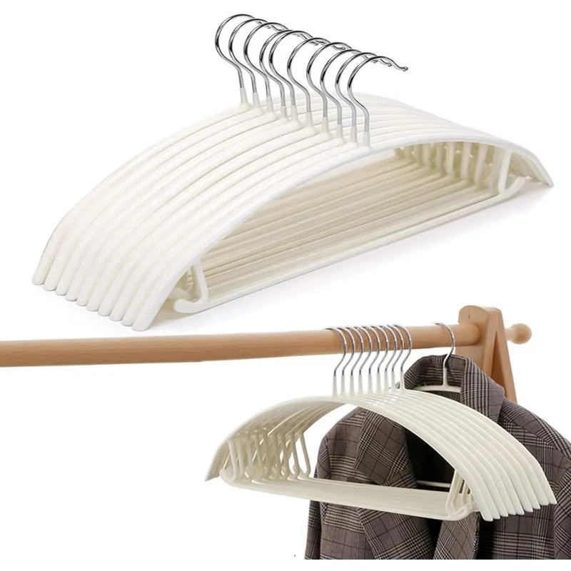 

Вешалка для одежды с резиновым покрытием, контурная металлическая вешалка без выступа, вешалка для костюма, вешалки для пальто, вешалка для свитера (50 шт. в упаковке)