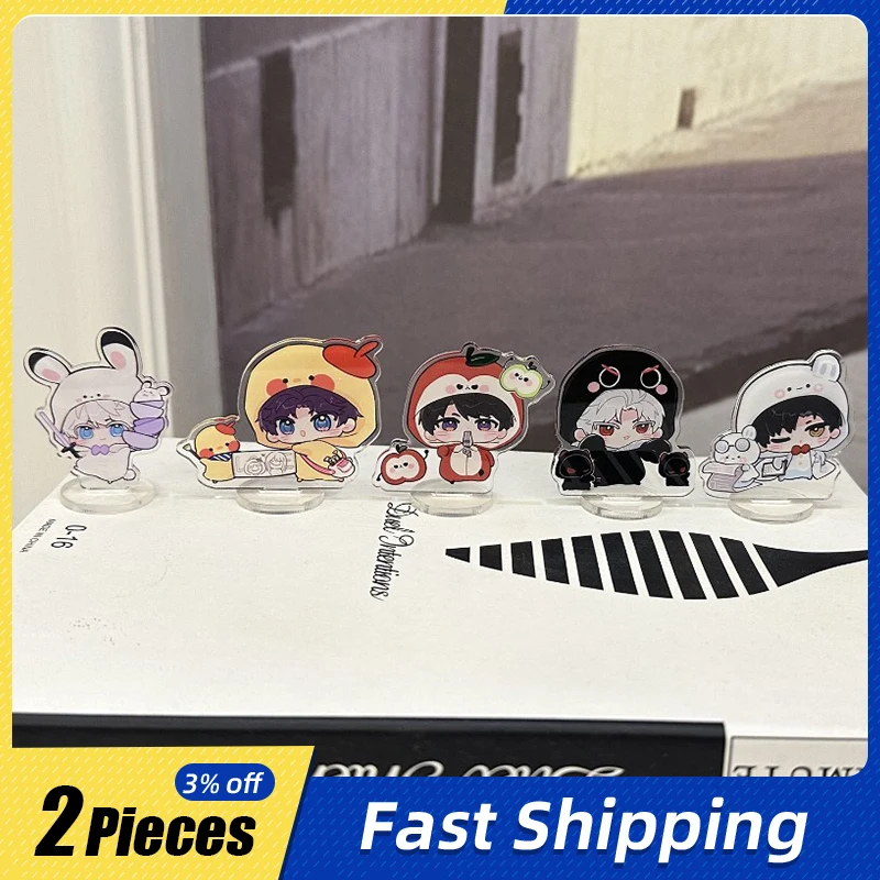 5 سنتيمتر/1.97in الحب والمساحة العميقة 5 قطعة لوحات قائمة شخصيات الاكريليك لعبة الأجهزة الطرفية لطيف اكسسوارات سطح المكتب الحلي الحرف لعبة #1