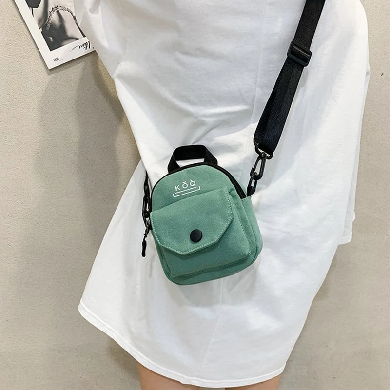 Mini Women Messenger Bags Casual Canvas Shopper Shoulder Bags Women Handbags Crossbody Small Shoulder Bags for Women