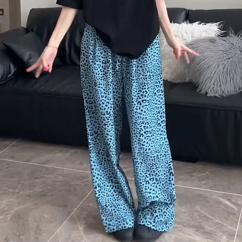 Pantaloni Casual donna stampa leopardata progettata Comfort All-Match nozioni di base quotidiane stile coreano per il tempo libero personalità speciale e traspirante