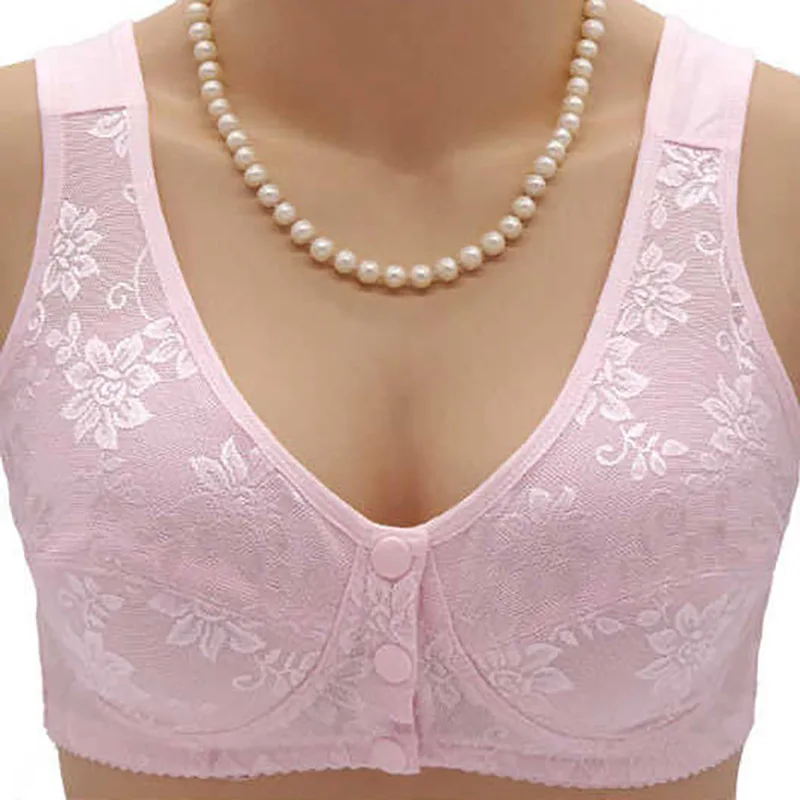 Wire-free and Adjusting Maternity and Nursing Bra for Plus-size Women with Front Closure and Vest-style